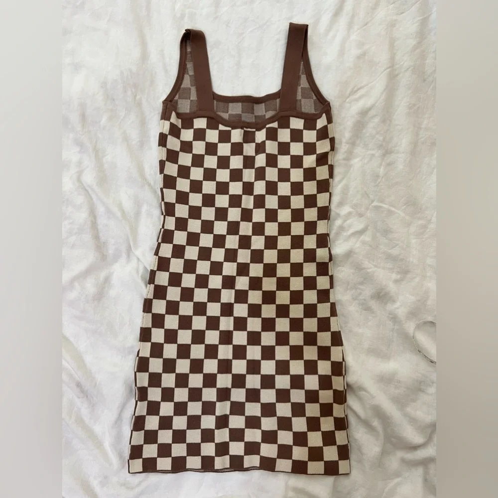 (NWOT) mini checkered dress - Picture 2 of 8